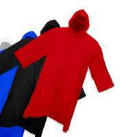 Hooded foil poncho unicolored