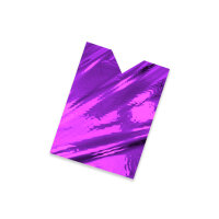 Plastic film poncho metallic 75x75 cm  fire retardant - purple