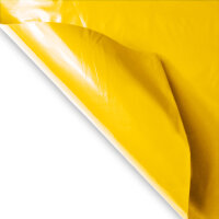 Plastic film hand banner fire retardant 75x90cm (upright format) - yellow