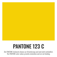 Plastic film hand banner fire retardant 75x90cm (upright format) - yellow