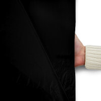 Plastic film hand banner fire retardant 90x75cm (horizontal format) - black