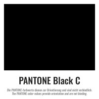Plastic film hand banner fire retardant 90x75cm (horizontal format) - black