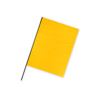 Plastic film flag (upright format) Yellow 75x50