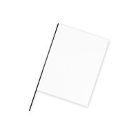 Plastic film flag fire retardant (upright format) 75x50 White