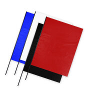Plastic film flag fire retardant (upright format) 75x50 Blue