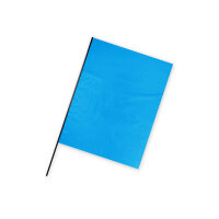 Plastic film flag fire retardant (upright format) 75x50 Blue