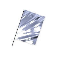 Metallic Foil Flag in Portrait Format 75x50 Silver