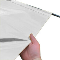 Metallic Foil Flag in Portrait Format 75x50 Silver