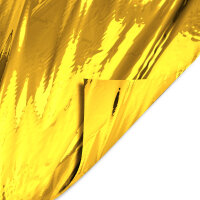 Metallic plastic film roll premium fire retardant 1,50x30m - gold