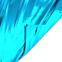 Plastic film scarves metallic 150x25cm Light Blue