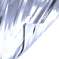 Plastic film scarves metallic flame retardant 150x50cm - silver