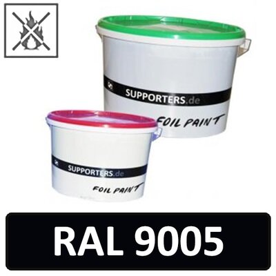 color foil jet black RAL 9005 - flame retardant
