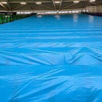 Plastic film seat covering roll 0,75x200m - light blue