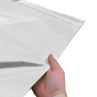 Metallic plastic film roll premium fire retardant 1,50x100m - silver