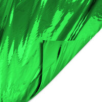 Metallic plastic film roll premium fire retardant 1,50x100m - green